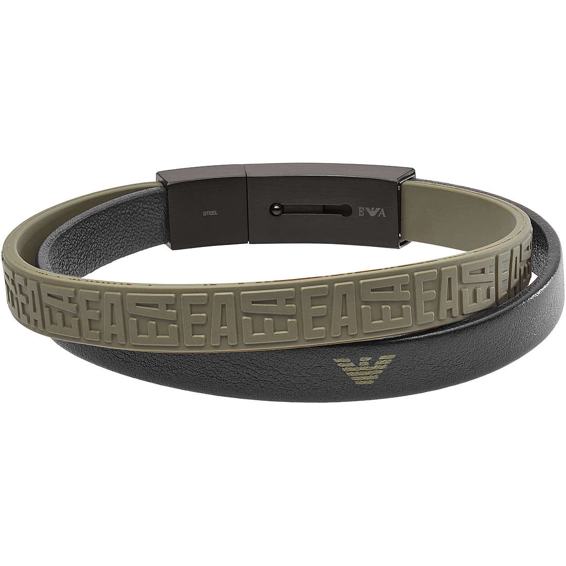 Jewelry Emporio Armani leather and silicone bracelet EGS2678001