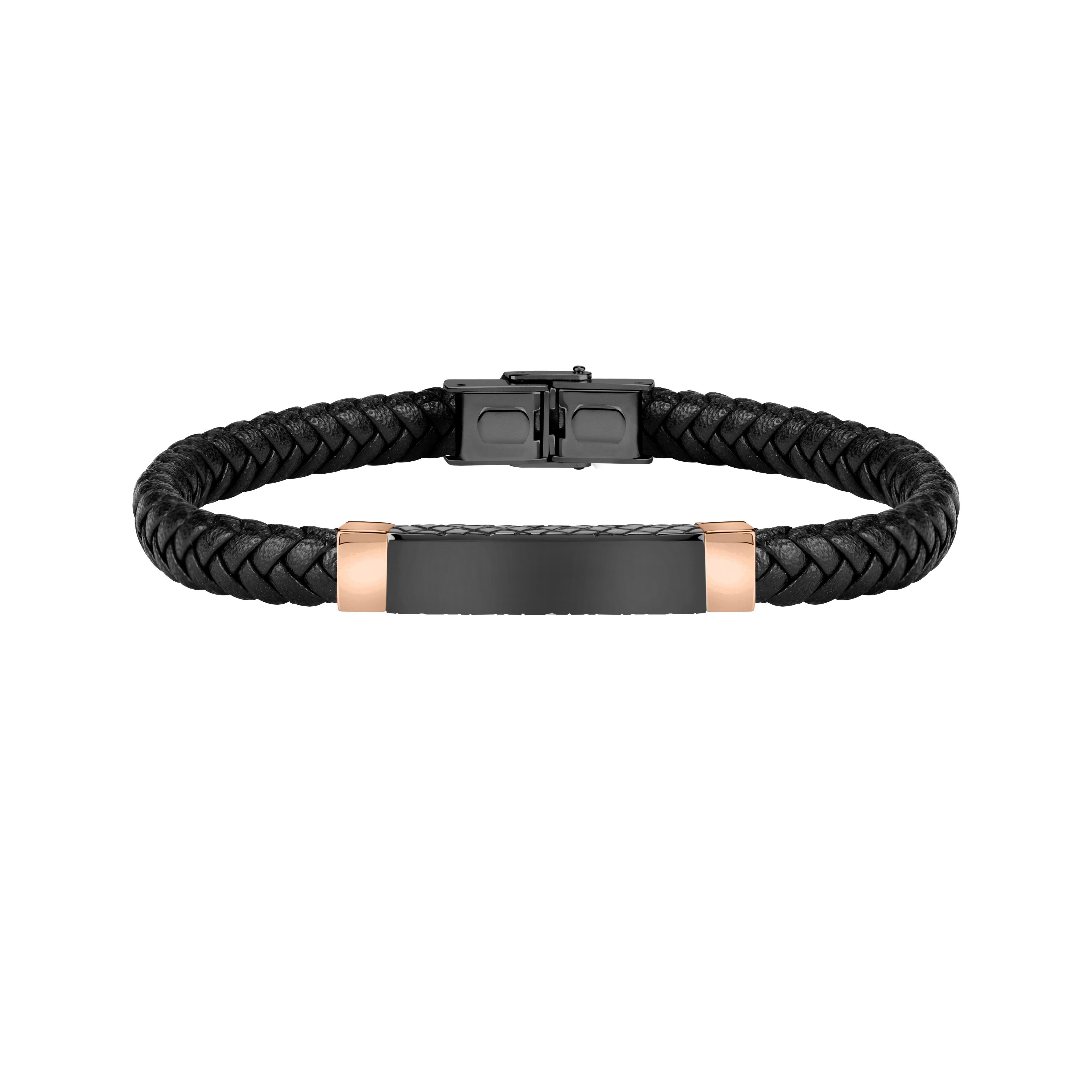 Sector leather steel bracelet Jewelry: collection SZV52 Bandy Man and
