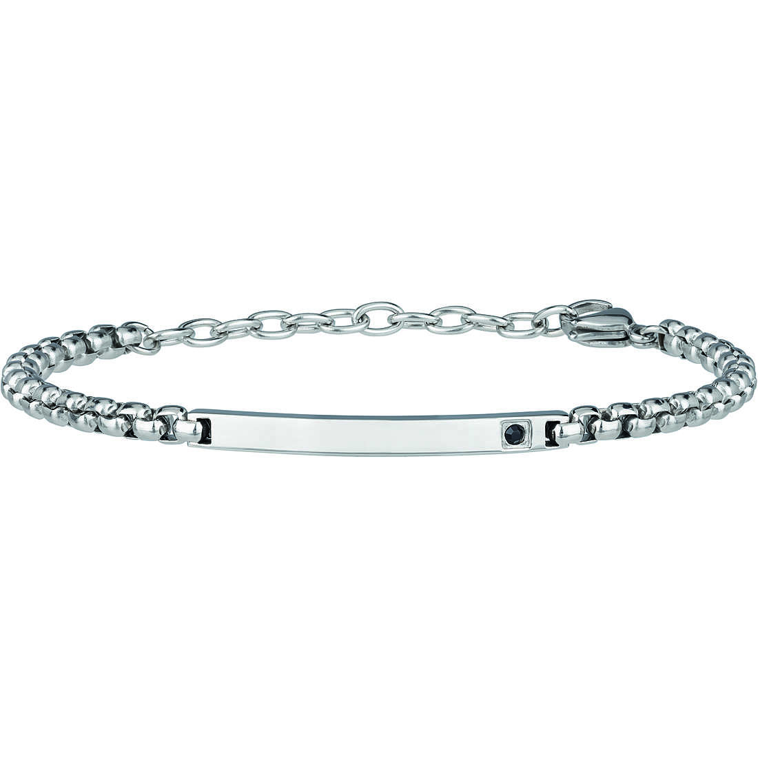 Jewelry Breil man bracelet in polished steel with cubic zirconia