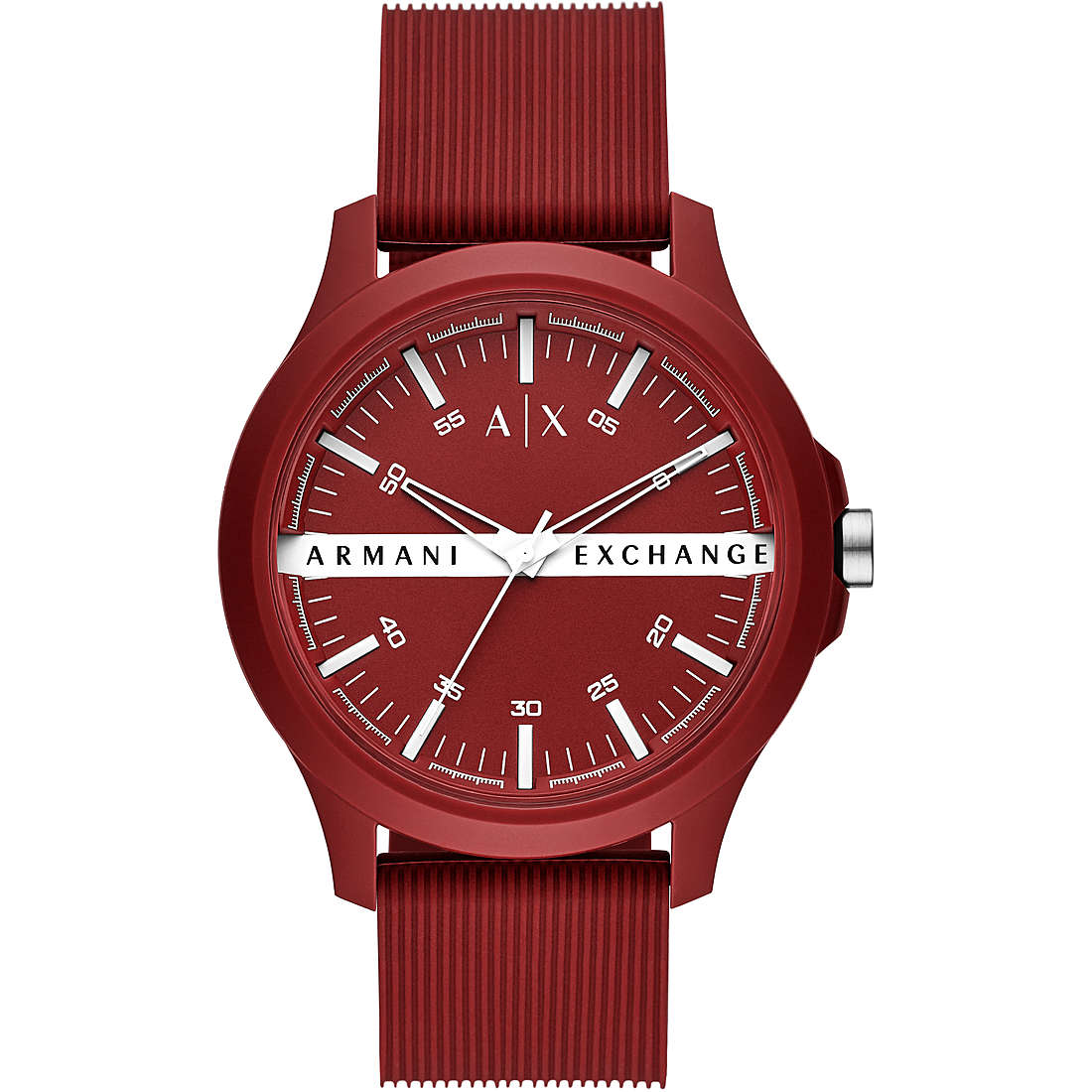 Watches Armani Exchange men s red silicone watch only time AX2422