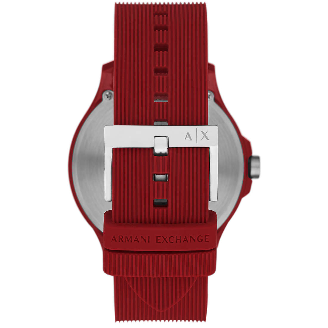 Watches: Armani Exchange men's red silicone watch only time AX2422
