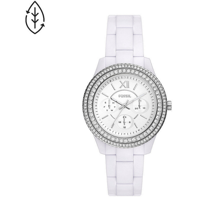 Orologi: Orologio multifunzione donna Fossil Stella bianco ES5151 acciaio  Plastica Pro Planet