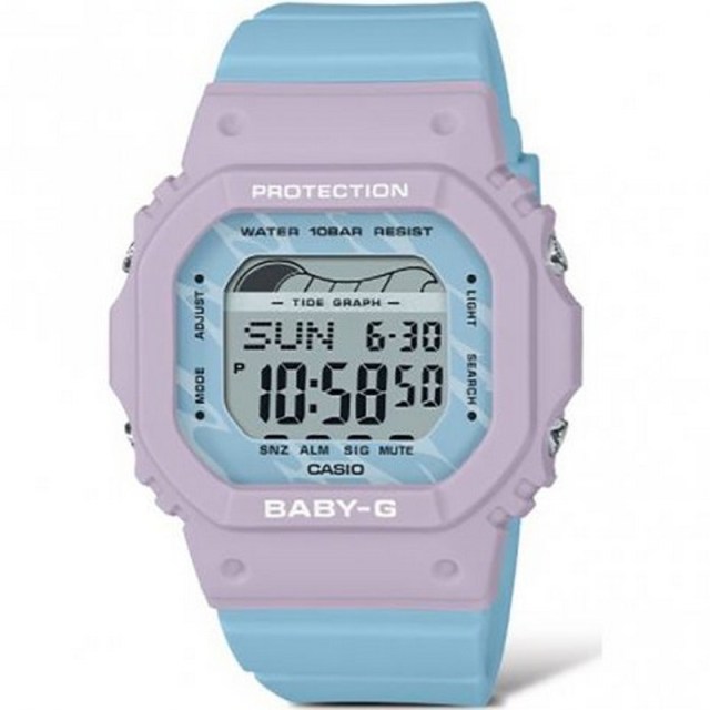 Orologi: Orologio Casio digitale bambina Baby-G azzurro BLX-565-2ER resina