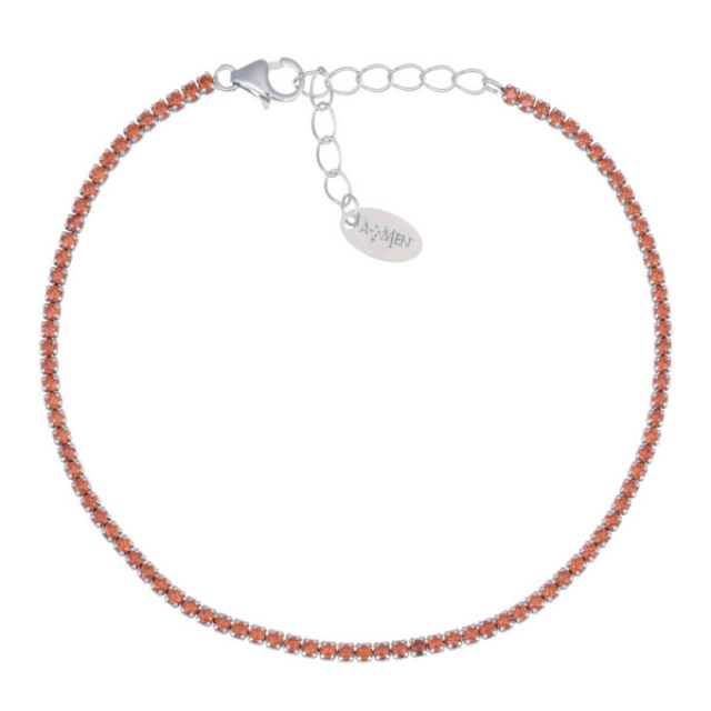 Bracciale donna Tennis Argento 925  Amen con zirconi arancione BT1BAR17