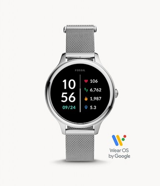 Smartwatch Fossil Gen 5 uomo FTW4055 acciaio con cinturino in pelle