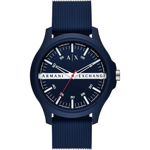 Watches: Armani Exchange man time only watch blue AX2421 Nylon and