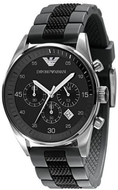 Armani watch black on sale mens