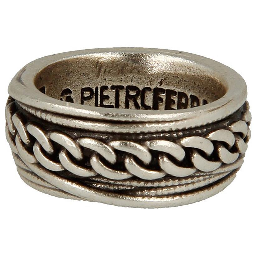 Anello unisex  Pietro Ferrante AA2959/L  in Bronzo con finitura argento collezione Pesky