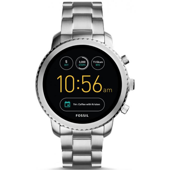 Smartwatch Fossil Gen 5 uomo FTW4055 acciaio con cinturino in pelle