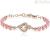 BHK221 Brosway bracelet with Rhodonite stones and Sacred Heart pendant in PVD steel Rose gold Chakra collection