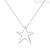 Collana Brosway BSB03 stella in ottone rodiato e zirconi bianchi collezione Sublime