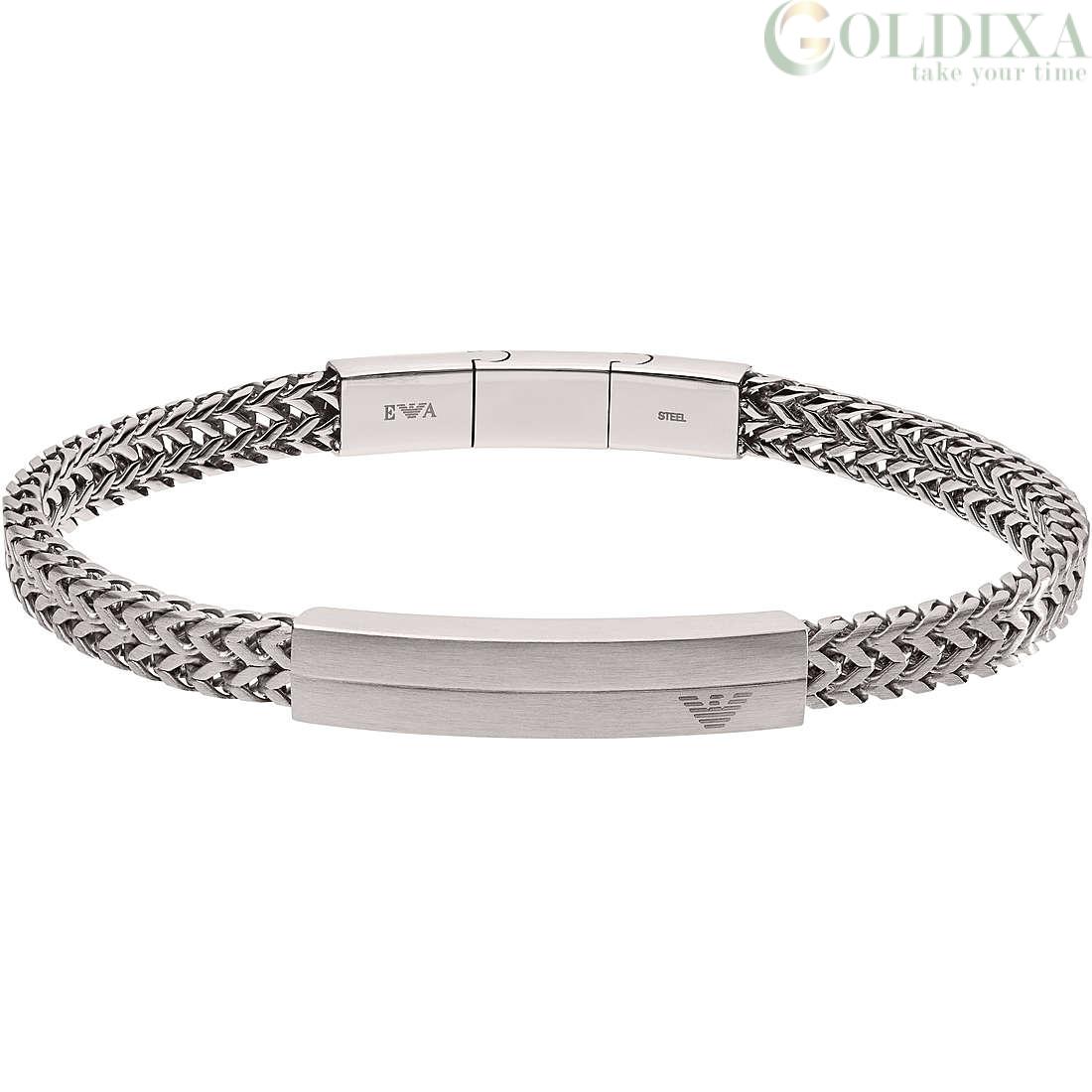 Buy Emporio Armani Men Silver Stainless Steel Bracelet Online - 899185 |  The Collective