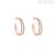 Stroili hoop earrings woman 1663899 rose metal Romatic Shine collection