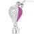 Rosato hot air balloon woman earring RZO015R 925 Silver Stories collection