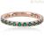 Eternity ring green zircons Mabina woman Silver 925 rose gold 523199-17