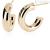 Hoop earrings Silver shiny golden Mabina woman 563445