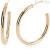 Semicircle earrings Silver shiny golden Mabina woman 563451