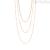 Mabina 3-wire woman necklace golden silver 553402.