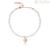 Bracciale donna quadrifoglio e perle Mabina argento rosato 533252