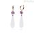 Agate pendant earrings woman Mabina 925 silver rose 563404