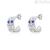 Woman rhodium-plated brass hoop earrings Stroili 1671107 Crystal Bubble.