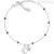 Bracciale stella e luna donna Amen BRSMLSZBN Argento 925 smalto nero