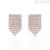 Stroili women's pink metal rhinestone earrings 1668691