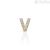 Single earring letter V Yellow Gold Stroili with zircons 1415506 Poeme