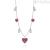 Collana cuori con rubini e punti luce donna Mabina 533285 Argento 925