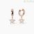 Woman Mabina star earrings in rosy silver 563253