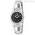 Joliesse black woman time only watch TLJ1899 steel with crystals