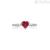 Mabina Silver 925 red heart ring with ruby 523084/11