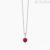 Woman Ruby Heart Necklace Mabina Silver 925 533122