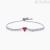 Mabina Silver 925 red heart bracelet with ruby 5233197