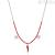 Red enamel horn woman necklace 316L steel Brosway Chant BAH59