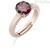 Woman ring pink solitaire red zircon Amen Silver 925 ANFERR2