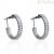 Woman hoop earrings with rhinestones Romantic Shine brass 1665966