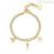 Bracciale doppio filo donna conchiglie e stella marina acciaio dorato e smalto turchese Brosway Chant BAH70