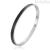 Bracciale rigido uomo acciaio e pelle nera Brosway Withyou BWY34B