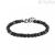 Bracciale uomo acciaio brunito con sfere nere Nomination Instinct Stone 027922/036