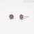 Woman purple flower earrings 925 Silver Mabina 563501 with zircons