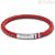 Bracciale uomo Tommy Hilfiger Woven pelle rossa ed acciaio 2790404