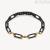 Bracciale uomo catena Brosway Caliburn nero BBU12 acciaio satinato con cristallo