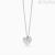 Woman double heart necklace Mabina 925 silver with zircons 553506