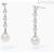 Woman dangle earrings with pearl Mabina Silver 925 with zircons 563549