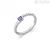 Rosato woman ring RZCU98C 925 silver with tanzanite zircon and studs