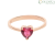 Woman ring Pink silver Stroili Silver Rainbow 1668777 zircon heart