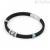 4US Cesare Paciotti men's bracelet black silicone 4UBR4440 steel inserts