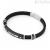 4US Cesare Paciotti men's bracelet black silicone 4UBR4445 with central plate