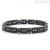 Bracciale uomo 4US Cesare Paciotti 4UBR5595 acciaio nero e ceramica blu con zirconi